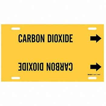 BRADY Pipe Marker Carbon Dioxide 10in H 24in W, 5LEL2