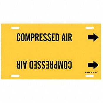 BRADY Pipe Marker Compressed Air 8in H 16in W, 5LEP8