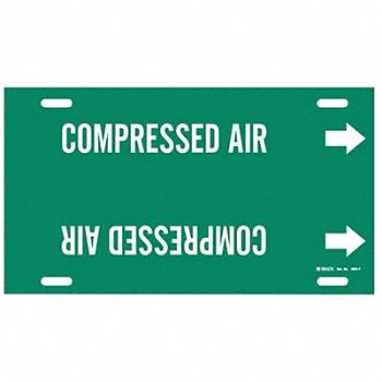 BRADY Pipe Marker Compressed Air 8in H 16in W, 5LER1