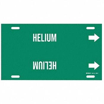 BRADY Pipe Marker Helium 8 in H 16 in W, 5LEZ6
