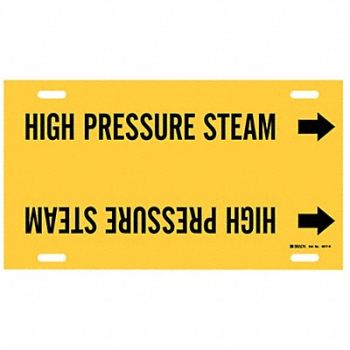 BRADY Pipe Mrkr High Prssr Steam 10in H 32in W, 5LFA1