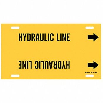 BRADY Pipe Marker Hydraulic Line 10in H 24in W, 5LFC2