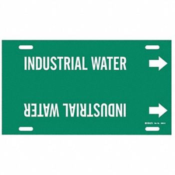 BRADY Pipe Mrkr Industrial Water 10in H 32in W, 5LFC9