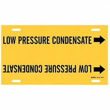 BRADY Pipe Markr Low Pressure Condensate 8in H, 5LFD0