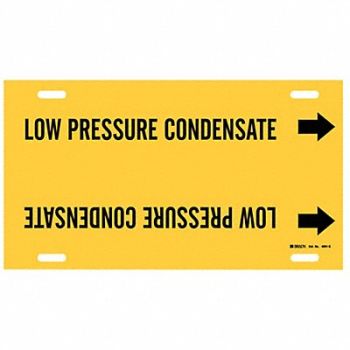 BRADY Pipe Mrkr Low Pressure Condensate 10in H, 5LFD1