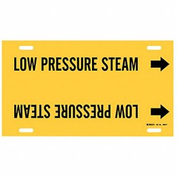 BRADY Pipe Mrkr Low Prssure Steam 8in H 16in W, 5LFD3