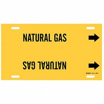 BRADY Pipe Marker Natural Gas 10 in H 24 in W, 5LFD7