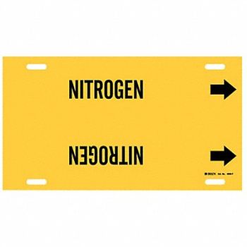 BRADY Pipe Marker Nitrogen 8 in H 16 in W, 5LFD9