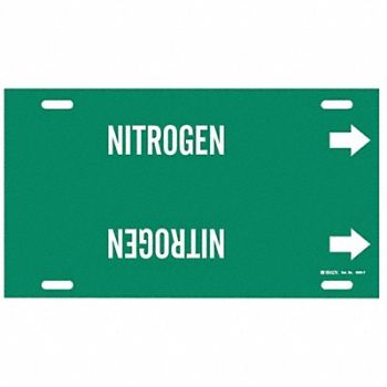 BRADY Pipe Marker Nitrogen 8 in H 16 in W, 5LFE2