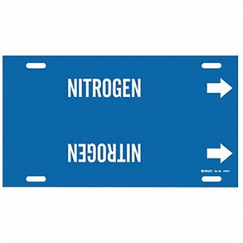 BRADY Pipe Marker Nitrogen 10 in H 24 in W, 5LFE6