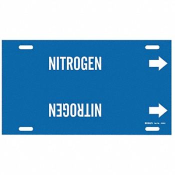 BRADY Pipe Marker Nitrogen 10 in H 32 in W, 5LFE7