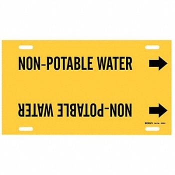 BRADY Pipe Mrkr Non-Potable Watr 10in H 32in W, 5LFF0