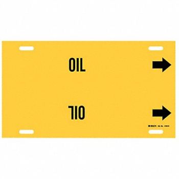 BRADY Pipe Marker Oil 10 in H 32 in W, 5LFF3