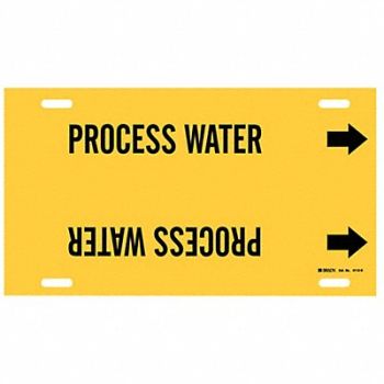 BRADY Pipe Marker Process Water 10in H 32in W, 5LFH6