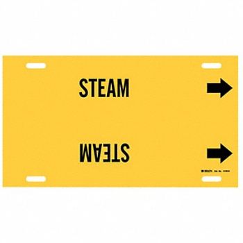 BRADY Pipe Marker Steam 10 in H 32 in W, 5LFL0