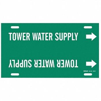 BRADY Pipe Mrkr Tower Watr Spply 10in H 32in W, 5LFN2