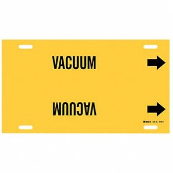 BRADY Pipe Marker Vacuum 10 in H 24 in W, 5LFN5