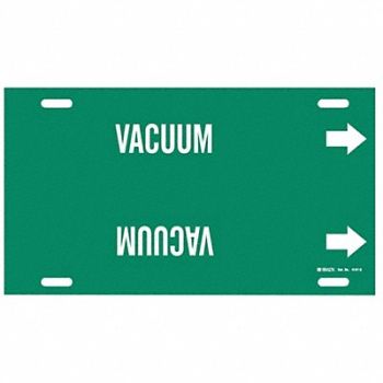 BRADY Pipe Marker Vacuum 10 in H 24 in W, 5LFN7