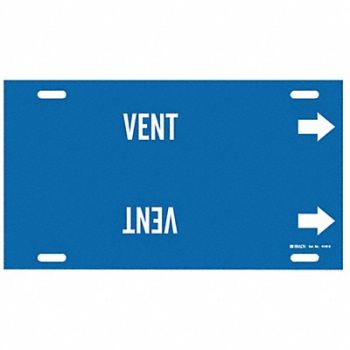 BRADY Pipe Marker Vent 10 in H 24 in W, 5LFP3