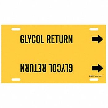 BRADY Pipe Marker Glycol Return 10in H 32in W, 5LFV4