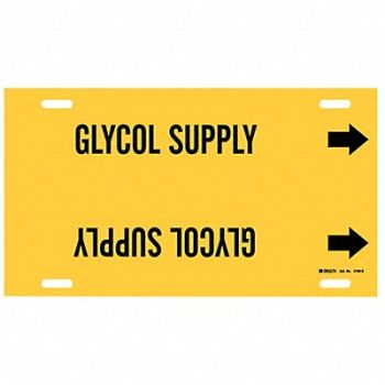 BRADY Pipe Marker Glycol Supply 10in H 24in W, 5LFV6