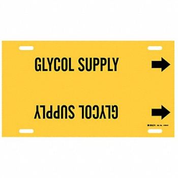 BRADY Pipe Marker Glycol Supply 10in H 32in W, 5LFV7