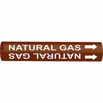 BRADY Pipe Marker Natural Gas 10 in H 32 in W, 5LGG6