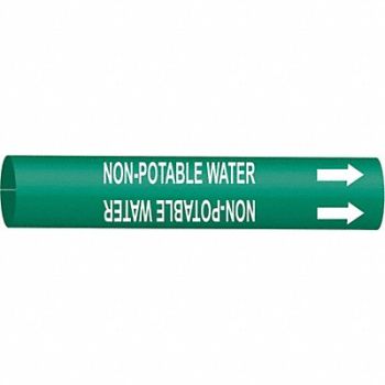 BRADY Pipe Mrkr Non-Potable Watr 10in H 32in W, 5LGG9