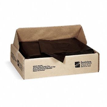 ABILITY ONE Trash Bag 33 gal Brown PK125, 5LH33