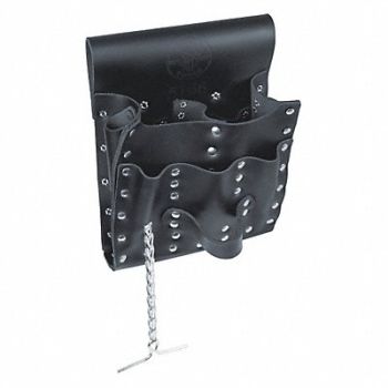 KLEIN TOOLS Black Tool Pouch Leather, 5LL50