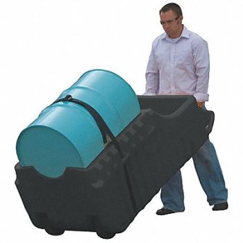 JUSTRITE Outdoor Dispensing Dolly Black 66 Gal, 5LTN3