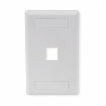 HUBBELL PREMISE WIRING Faceplate 1 Port, 6MH77