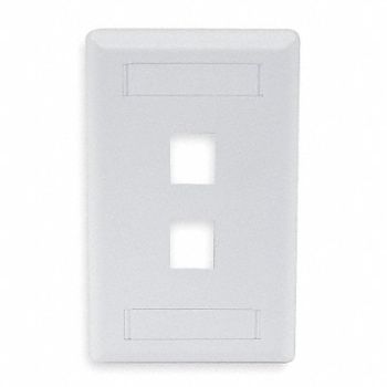 HUBBELL PREMISE WIRING Faceplate 2 Port, 6MH80