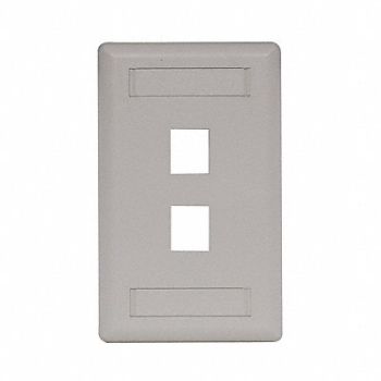 HUBBELL PREMISE WIRING Wall Plate 2 Port, 5LV23