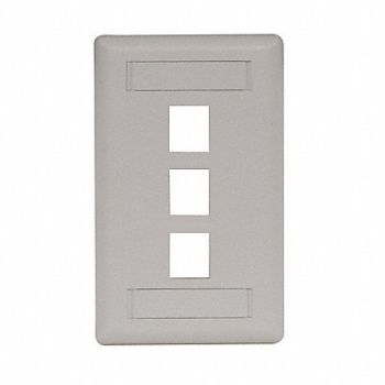 HUBBELL PREMISE WIRING Wall Plate 3 Port, 5LV24