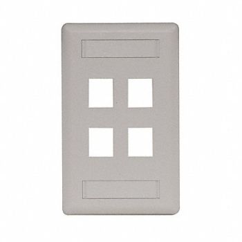 HUBBELL PREMISE WIRING Wall Plate 4 Port, 5LV25