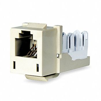 HUBBELL PREMISE WIRING Jack Telco Ivory Rj45, 5LV50