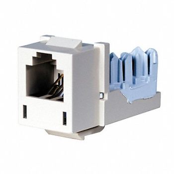 HUBBELL PREMISE WIRING Jack Office White Voice, 5LV41