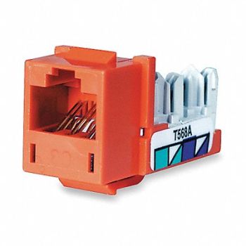 HUBBELL PREMISE WIRING Jack Orange Voice RJ25, 5LV42
