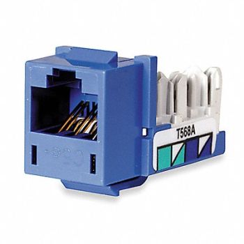HUBBELL PREMISE WIRING Jack Blue Cat5e Rj45, 5LV63