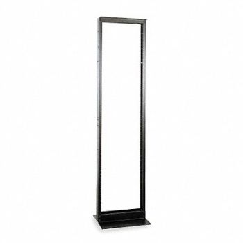 HUBBELL PREMISE WIRING Equipment Rack 19 in W 48 in Rack H Blk, 5LV78