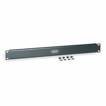 HUBBELL PREMISE WIRING Panel Blank Black, 5LV85
