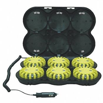 POWERFLARE G8444 Rechargeable LED Safety Flare Kit Amber, 5LVA0