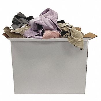GRAINGER APPROVED Cloth Rag Reclaimed Size Varies, 5LVD7