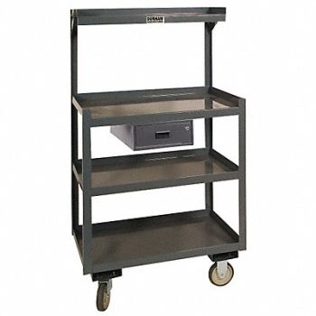 GRAINGER APPROVED Mobile Wrkstion Steel 30 L 24 W 4 Shelf, 5LVH1