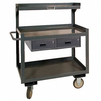 GRAINGER APPROVED Mobile Wrkstion Steel 30 L 24 W 3 Shelf, 5LVH2
