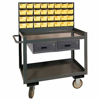 GRAINGER APPROVED Louvered Cart 36 W x 24 D x 65-5/8 H, 5LVH8