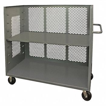 GRAINGER APPROVED Stock Cart With 3-Sides 72 in W, 5LVU0