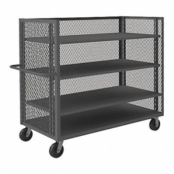 GRAINGER APPROVED Stock Cart With 3-Sides 30 in L, 5LVU4