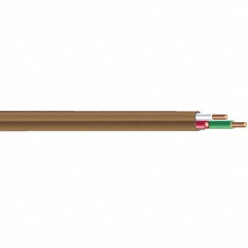 SOUTHWIRE T-Stat Cbl 3 Cond 18AWG Comm Brn 500ft, 5LWP9